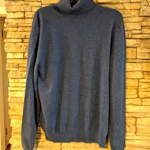 Black Brown 1826 Cashmere Turtleneck Sweater size large